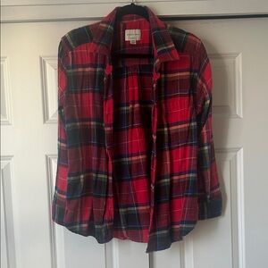 American Eagle Red and Blue Plaid Shirt